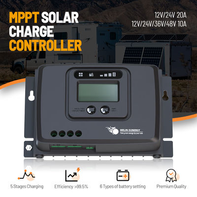 Buon prezzo Controller di carica solare RV digitale intelligente MPPT 12V / 24V Montaggio in superficie in linea