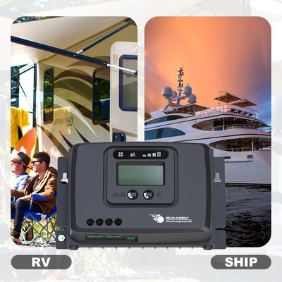 Regolatore di carica solare MPPT intelligente con 7 tipi di batterie adatti, algoritmo MPPT ad alta efficienza e indicatore LCD + LED in tempo reale