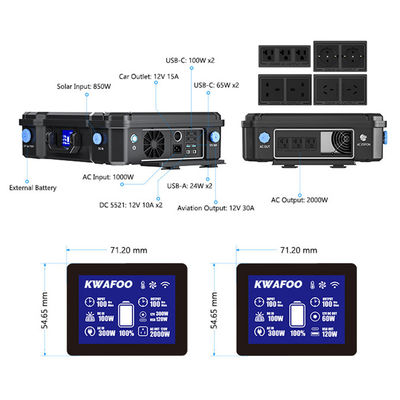Buon prezzo MPPT carica 2000W portabile centrale solare con Bluetooth e WIFI APP in linea