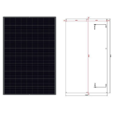 Buon prezzo 100w pannello solare semiflessibile 12V MC4 Output pannelli solari flessibili per roulotte in linea