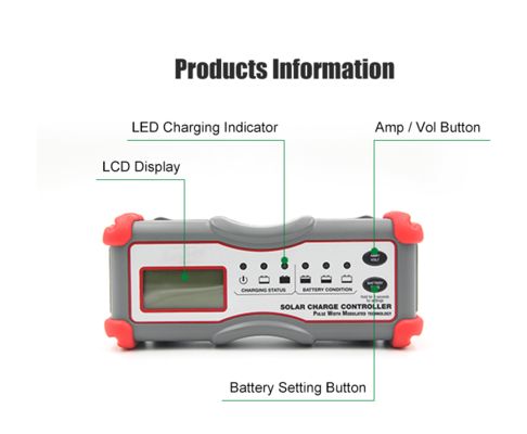 Buon prezzo Regolatore di carica solare digitale PWM per sistema solare a 5 stadi, 600W IP65 in linea
