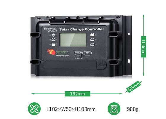 12V/24V 2280W Potenza fotovoltaica massima IP22 Controlatore di carica solare digitale PWM Regulatore solare