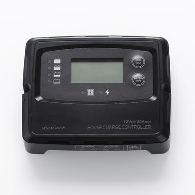 Controller di carica solare digitale LCD nero 20A 12V 24V con 760W 24V 380W 12V e 5 fasi di ricarica