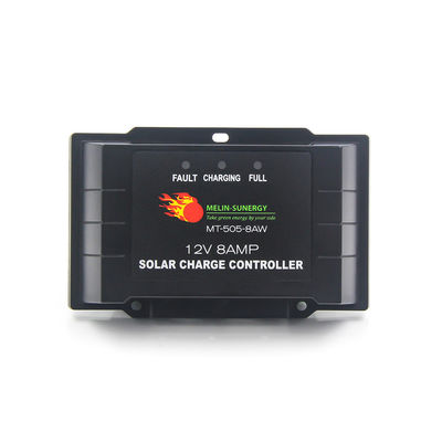 Controller di carica solare Pwm intelligente nero IP67 8A 12V 24V Controller di carica solare