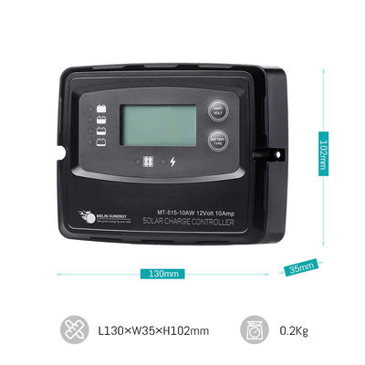 Regulatore di energia solare nero 12V per batterie AGM GEL WET Calcio LiFePO4 LTO