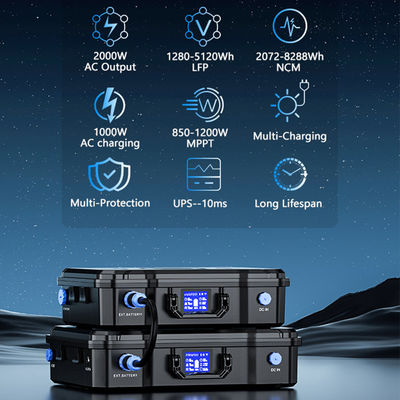 Generatore solare UPS con ingresso PV da 150 V, garanzia di 5 anni e batteria a sacchetto NMC, stazione di energia solare portatile