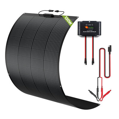 100W 120W leggero kit di pannelli solari RV per sistema a 12 volt per camper con IP65 Controller di carica intelligente impermeabile sia per piombo acido che per batterie al litio